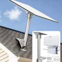 Starlink Gen 3 Mount Kit Heavy-Duty 304 Stainless Steel Roof/Wall Mount with 180 Pivot & Tilt, Upgraded Aluminum Pipe Adapter, Router & Power Supply Wall Mount Kit for Easy Installation