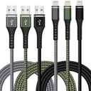 [Apple MFi Certified] iPhone Charger Fast Charging 3-Pack 3FT Lightning Cable Nylon Braided iPhone Charger Cord Compatible with iPhone 14 13 12 11 Pro Max XR XS X 8 7 6 Plus SE iPad and More 3FT