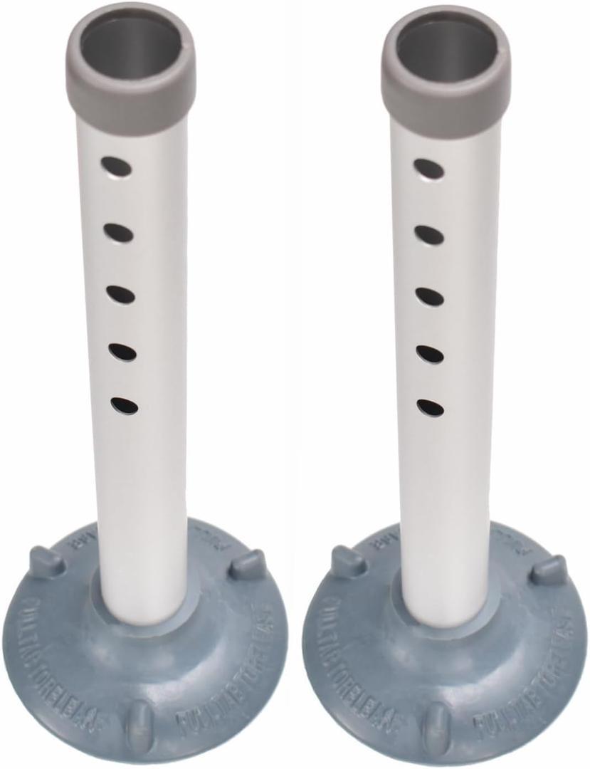 Foot Tube and Suction Cup Tips, for Toilet Safety Rail and Shower Chair Bench Bath Stool, Replacement Suction Cups Tips and Aluminum Tubes, 5 Height Adjustable Leg Tube Accessories