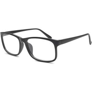 HUIHUIKK Nearsighted Oversize Myopia Glasses Everyday Use Mens Womens Black Distance Glasses (NOT READING GLASSES) (-3)