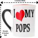 Cottage Creek Coffee Cup | 16oz I Love My Pops Ceramic Coffee Mug | Extra Large Mens Mug for Home Decor, Kitchen & Desk | Gifts for Men, Grandpa, Dad, Papaw, Papa