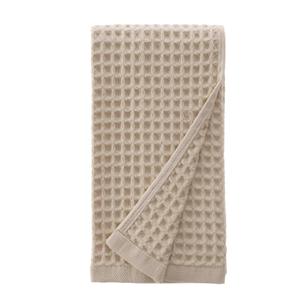 sea me at home Waffle Hand Towel – 100% Turkish Cotton, Quick-Dry, Soft and Absorbent Bathroom Towel (Beige)
