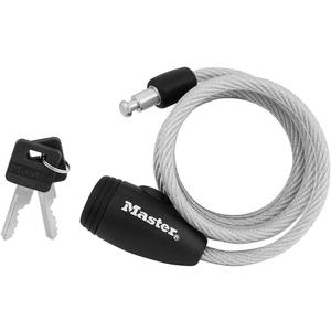 Master Lock 8109D Compact Bike Lock Cable, Silver, 5-Foot X 5/16-inch, Gray Master Lock 8109D Compact Bike Lock Cable, Silver, 5-Foot X 5/16-inch, Gray
