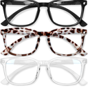 Gaoye Stylish Blue Light Glasses for Woman - Computer Glasses 99% Blue Light Blocking - Lightweight TR90 Frames - 3 pack