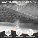 Front Door Mat 20''x31'', Drainage Heavy Duty Dirt Trapping Non-Slip Doormats, Outdoor Rubber Floor Mats, Restaurant Commercial Kitchen Industral Pool Entrance Bar Wet Area, Grey