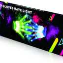 COLEDRE Kids Toys 12 Colors LED Gloves Cool Toys Gifts for Age 5-7 8-12 Years Old Boys Girls Stocking Stuffers Kids Teens Christmas Halloween Costumes Light Up Gloves Party Favors (1 Pair M)