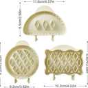 Party Potluck Hand Pie Molds, Dough Presser Pocket Pie Molds For Picnics, Barbecues(3-Pcs)