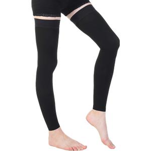 Ztl Thigh High Compression Stockings Women Men, 30-40 mmHg, Footless L