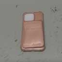 MONASAY Magwallet Case for iPhone 14 Pro Max,[Glass Screen Protector][Support Wireless Charging] Flip Folio Magnetic Leather Wallet Phone Cover with Detachable RFID Blocking Card Holder Rosegold