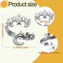 Adjustable Crochet Tension Ring for Crocheting, Crochet Ring for Finger, Knitting Accessories for Crochet Mother Gifts with Box (Bat)