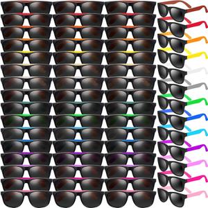 60 Pack Neon Sunglasses - 10 Colors, 80's Style Novelty Sunglasses for Classroom Prize, Goody Bag Filler, Birthday Party, Kids to Adults