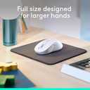 Logitech Signature M650 L Full Size Wireless Mouse - for Large Sized Hands, 2-Year Battery, Silent Clicks, Customizable Side Buttons, Bluetooth, for PC/Mac/Multi-Device/Chromebook - Off White
