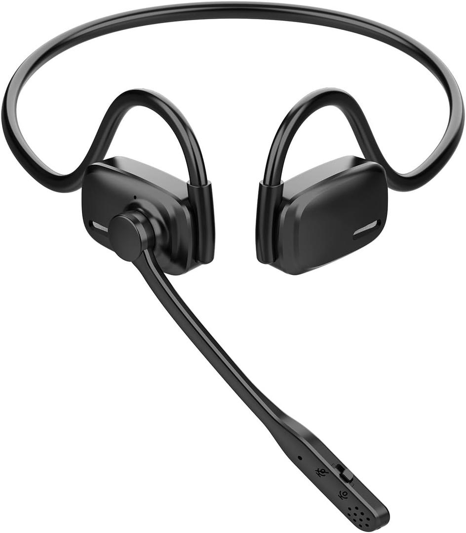Open Ear Bluetooth Headset with Mic for Truckers Work Calls Running