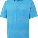 Rouen Golf Shirts for Men Dry Fit Short Sleeve Performance Moisture Wicking Casual Texture Heather Jacquard Mens Polo Shirts (Blue, XL)