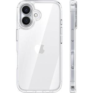 TORRAS Crystal Clear for iPhone 16 Plus Case, UltraThin [NonYellowing] [Military Protection] Slim Fit Silicone TPU Cover for iPhone 16 Plus Phone Case, Soft, Clear, 6.7 inch