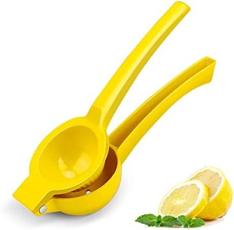 JIEJIE Lemon Squeezer - Lemon Juicer - Metal Manual Hand Juicer Tool, Lemon & Lime Squeezer,Kitchen Tools for citrus juicer & Dishwasher Safe