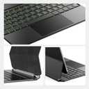 for iPad Air 13 inch case keyboard (M4 2026/ M3 2025/ M2 2024),Magic Keyboard for iPad Pro 12.9 (6th,5th,4th,3rd Gen),Magnetic Attach,Multi-Gesture Trackpad,7-Color Backlit,Shortcut Keys,Black