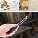 Staple Puller, Upholstery Staple Remover Tool Chrome Vanadium Steel Staple Lifter Staple Puller Pliers Nail Puller Suitable for Furniture Flooring Wooden Boxes (Black & Red)