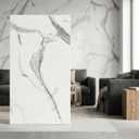 20 PCS 23.6x11.8 (1x2 FT) Peel and Stick Marble PVC Wall Panels, Interlocking Waterproof Kitchen Backsplash Tiles, Self-Adhesive Wall Covering, Easy DIY Decorative Wall Panels,White