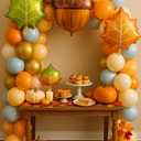 Fog Blue Orange Balloon Arch Garland Kit for Rustic Fall Baby Boy Shower Little Pumpkin Birthday Thanksgiving Fall In Love Bridal Blue Harvest Party Decoration