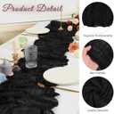 10 Pack Cheesecloth Table Runner 20 x 120 inch Long Boho Gauze Table Runners 10FT Semi Sheer Table Runner for Wedding Decor, Baby Shower, Birthday Party, Banquet (Black)