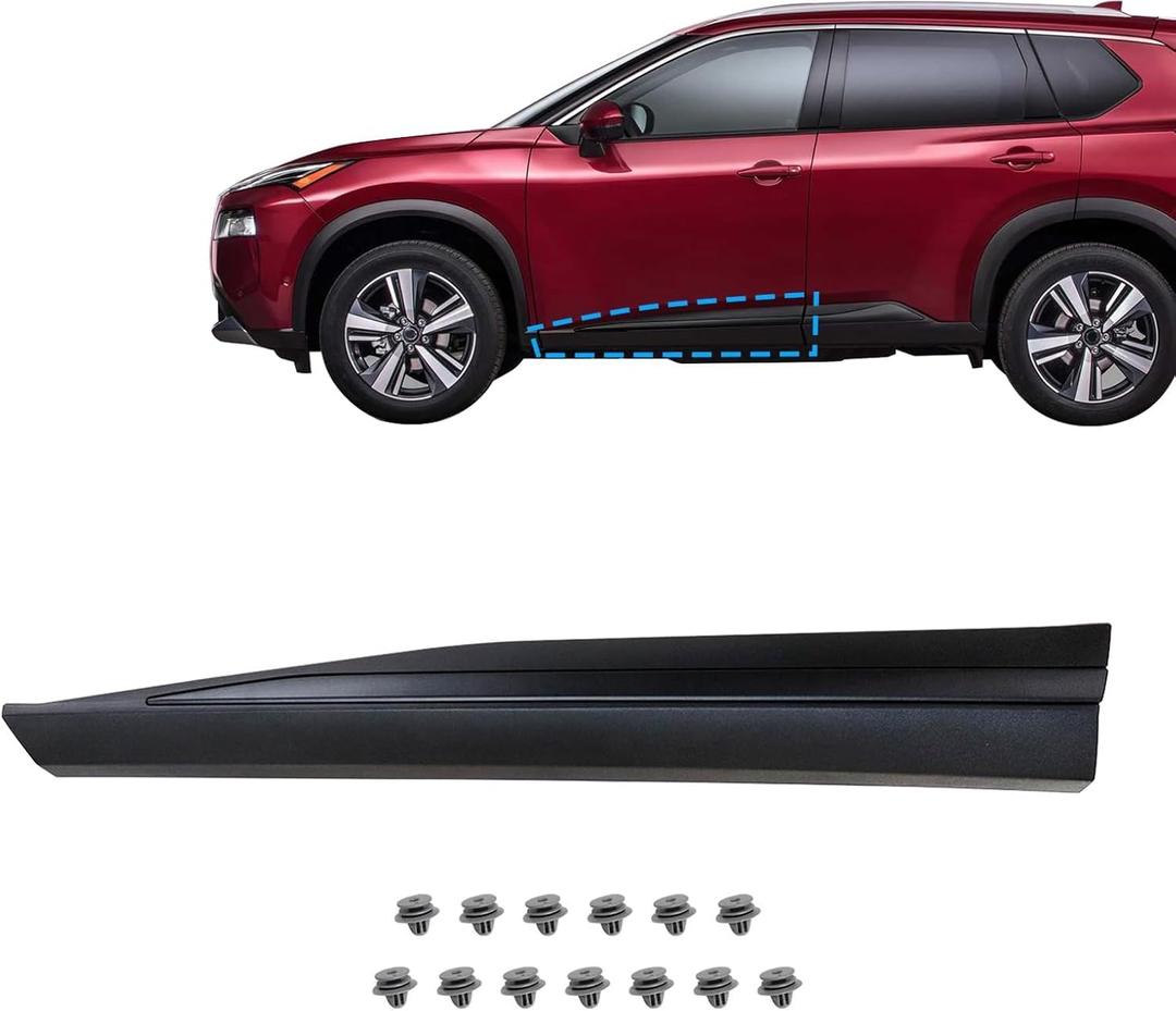 SecosAutoparts Front Driver Side, Lower Door Trim Molding, Fit for Nissan Rogue 2021 2022 2023 1.5L l3/2.5L l4, Replace# 80871-6RR0A 808716RR0A, Door Panel