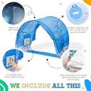 Under The Sea Bed Tent for Kids - Magical Dream Tents with Educational Bedroom Decor - Top Bunk Beds Canopy Privacy Pop Up Sleep Pod for Girls and Boys Indoor Fort - Twin Size Mattress