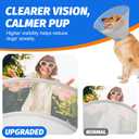 Dog Cone Collar with Soft Liner to Stop Licking, Elizabeth Recovery Collar After Surgery for Large Medium Dogs, Comfortable Pet Head Cone Alternative for Neutering Spay Injury (L)
