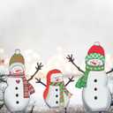 CYNOSA 3Pcs Snowman Table Signs Christmas Decorations for Home Christmas Decor Winter Rustic Wooden Snowman Tabletop Centerpieces Block Signs Decorations for Xmas Holiday Party Indoor Home Decor