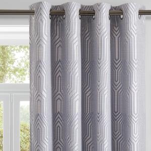 Grey Blue and Silvery 100% Blackout Curtains 63 Inch Length 2 Panels, Jacquard Thermal Insulated Noise Reducing Grommet Drapes for Bedroom Living Room, 2pcs, 52" W x 63" L