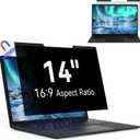 Magnetic Laptop Privacy Screen 14 Inch 16:9 Aspect Ratio Anti-Glare Blue Light Monitor Protector,Removable 14in Film for Lenovo HP Dell Acer Asus Thinkpad Envy Xps