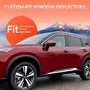 in-Channel Rain Guards Fit for Nissan Rogue 2021 2022 2023 2024 2025 2026, Extra Durable Side Window Deflectors 2021-2026 Rogue Wind Deflectors Rain Guard Black 4 PCS