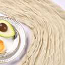 6 x 6 Pack 10FT Beige Cheesecloth Table Runner 120 Inch Long Gauze Rustic Boho Spring Cheese Cloth Table Runner Sheer Fabric Decorations for Holiday Party Wedding Banquet Bridal Baby Shower Dcor