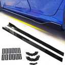 Universal 86.6 Inch Side Skirts Rocker Panels Extensions Compatible with Subaru,VW, Mazda,Mustang, Honda, Toyota, BMW Chevrolet, Ford, Mazda (black)