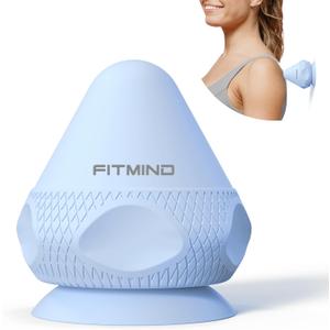 Mountable Self-Massage Ball Handfree with Suction Cup,Deep Tissue Back Sore Muscle Knot Massager,Myofascial Release,Manual Massage Balls, Foot Plantar Fasciitis, Back Stress Relief- Blue