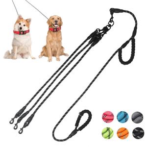 Exceptional 360 Anti-Tangle & No Pull Three Dog Leash - Three Handle & Reflective for Safety & Convenience - Pink, 3 Way for Small & Medium Dogs (Black 3 Way)