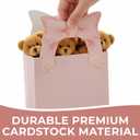 Fun Express 4 1/2" x 6 3/4" Bow Party Pink Cardstock Favor Boxes - 12 Pieces, 1 count