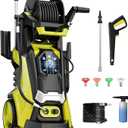 Electric Pressure Washer 5000 PSI 3.3 GPM Power Washer Touch Screen Adjustable Pressure,4 Nozzles and 500ml Foam Cannon Power Washer Cleaning for Car Patio