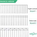 5 Pack 32" L x 10" H Animal Barrier Fence, No Dig Fence Patented Product, 5.5mm Galvanized Stakes with 2.1" Spacing, Anti Digging for Dogs Outdoor Yard Patio, Total 13.3Ft(L) X 10in(H) Black