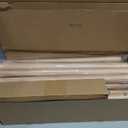 2 Pack Wood Curtain Rods for Windows 32 to 150 Inch(2.6-12.5ft), 1 Inch Heavy Duty Curtain Rod, Adjustable Boho Decorative Curtain Rods, Easy Install,Wall Mount (Imitation Wood Grain,32"-150")