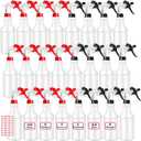 Gerrii 14 Pcs 24oz Plastic Spray Bottle Bulk, Empty Refillable Squirt Bottles for Cleaning Solution, Leak Proof Water Spray Bottle with Adjustable Nozzle and Sticker Commercial Supplies (Red & Black)
