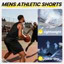 BALENNZ Athletic Shorts for Men with Pockets and Elastic Waistband Quick Dry Activewear (Black, L)