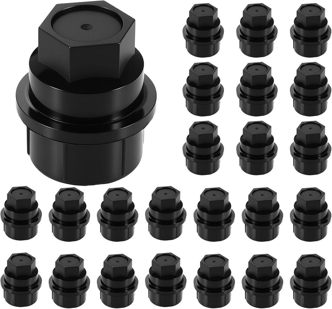 24PCS Wheel Lug Nut Covers, Wheel Nut Cap, Bolt Covers Caps for Wheels Lug Nuts Protection and Car Decorations, 15646250 Black Lug Nut Cover Caps Compatible with Chevy GMC 1500 2500