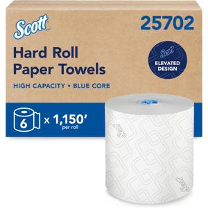 Scott Professional Hard Roll Paper Towels, Bulk, 6 Rolls x 1150' (25702)