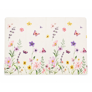 Foldable Baby Play Mat with Floral Butterfly Design, Soft Non-Slip Foam Floor Mat for Nursery, Toddler Playroom and Crawling Area