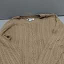 Amazon Essentials Women's Soft Fisherman Cable Knit Long-Sleeve Crewneck Sweater (X-Large, Camel Heather)