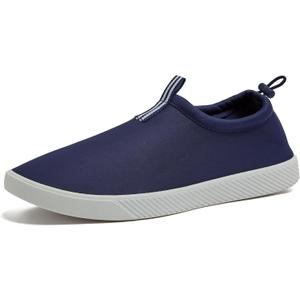 Lands' End Slip On Water Shoes Men, Quick Dry Neoprene Sport Mens Water Shoes for Beach, Pool, or River with Drainage Holes, Navy Blue or Black, S Aqua Swim Shoes for Men (Deep Sea Navy) 7 D