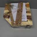 IBUYKE 3-Tier Bathroom Counter Organizer, Tray Countertop Storage Shelf, Kitchen Spice Rack Standing, Counter Standing Rack Cosmetic Holder, Rustic Brown TWJ001H (square)