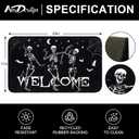 AnyDesign Halloween Dancing Skeletons Doormat Lightweight Non-Slip Welcome Entrance Mat Spooky Halloween Front Door Rug Floor Mat for Indoor Outdoor Kitchen Bedroom Living Room Decor, 17 x 29