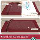 BEQHAUSE Indoor Door Mat 20" x 32", Dirt Trapper Door Mats Non-Slip Entryway Rugs Washable, Resist Dirt Absorbent Welcome Mat, Low Profile Floor Mats for Front Back Door and Entryway, Red